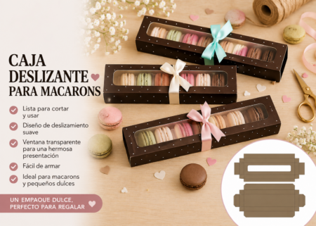 Caja Deslizante Glamour para Macarons