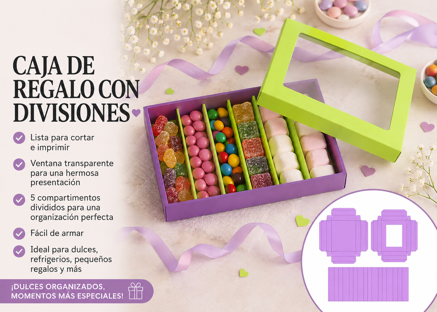 Caja Selecta con Divisiones para Dulces