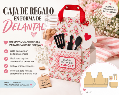 Caja Delantal Creativo para Obsequios