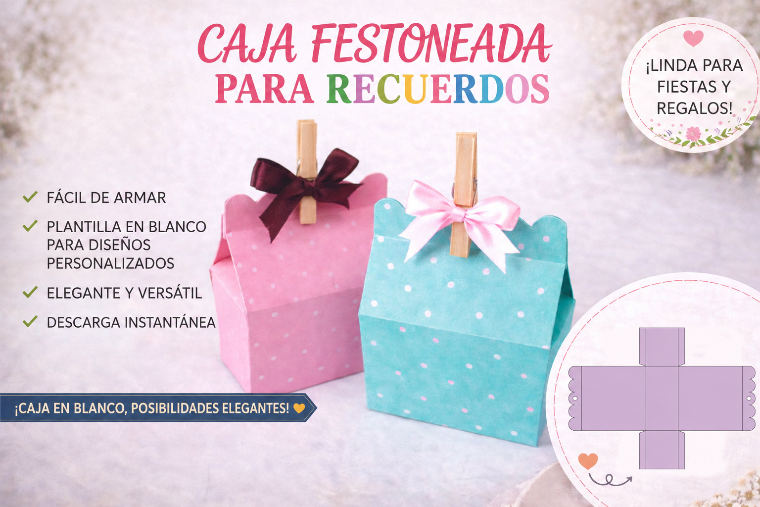 Caja Festoneada para Recuerdos